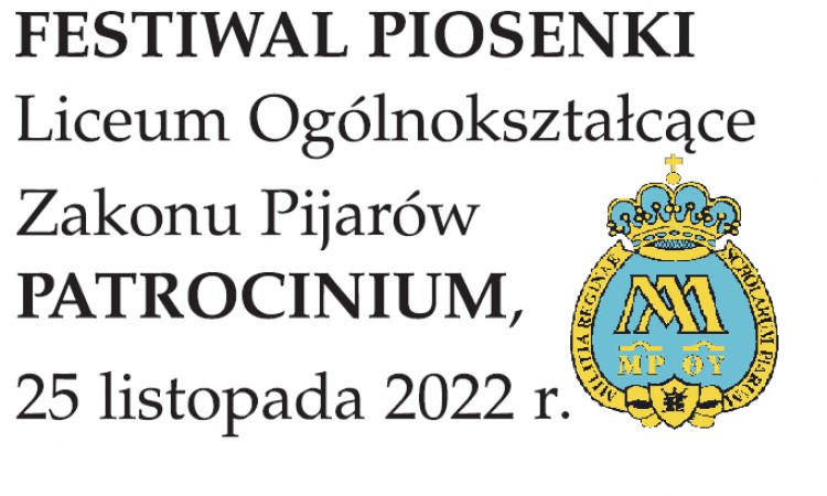 Festiwal piosenki w dzień Patrocinium. 25 listopada 2022 r.